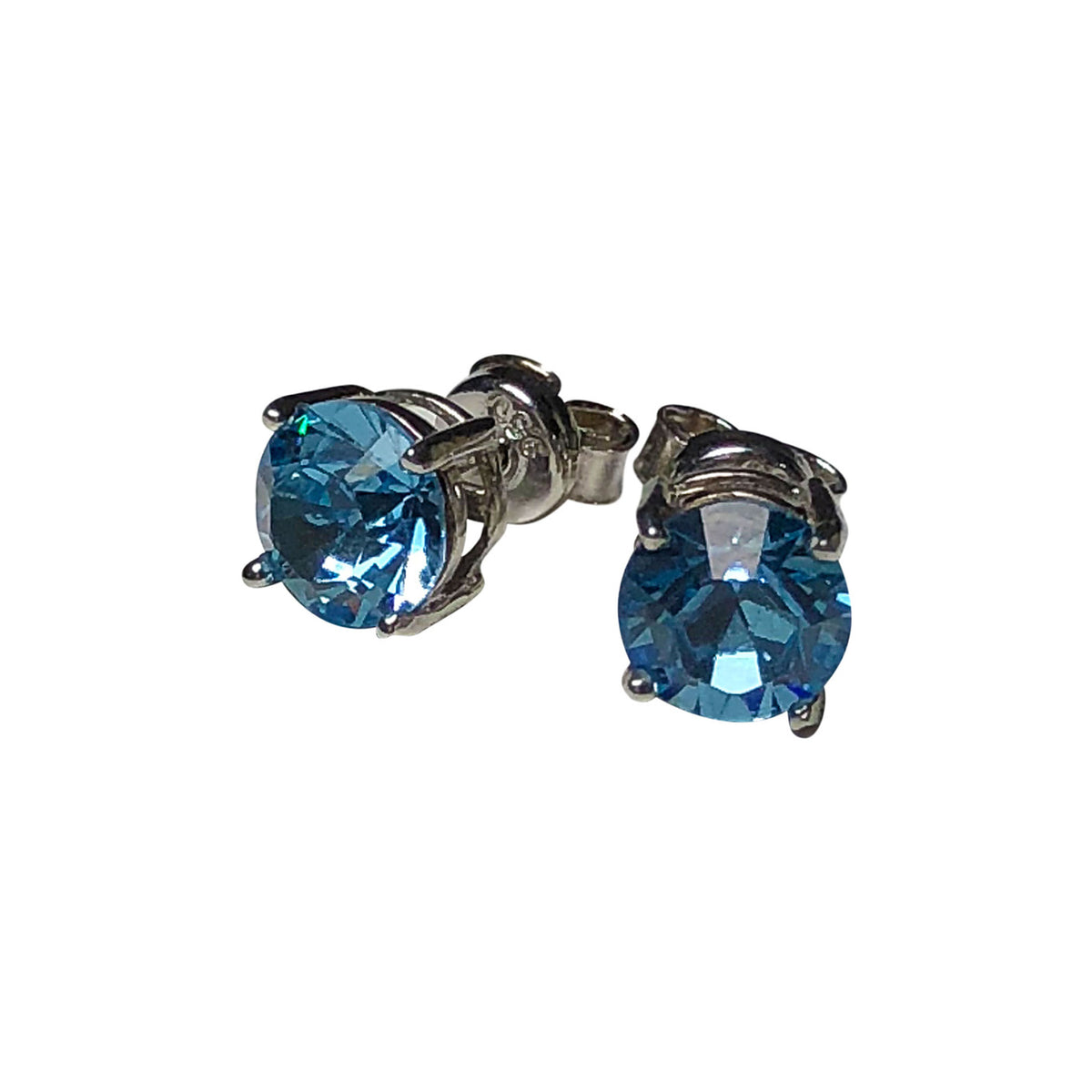 Silver Swarovski Earrings Zarcillos Aretes De Plata Ley 950 Stud
