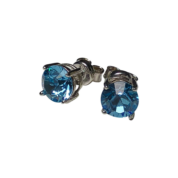 Silver Swarovski Earrings Zarcillos Aretes De Plata Ley 950 Stud