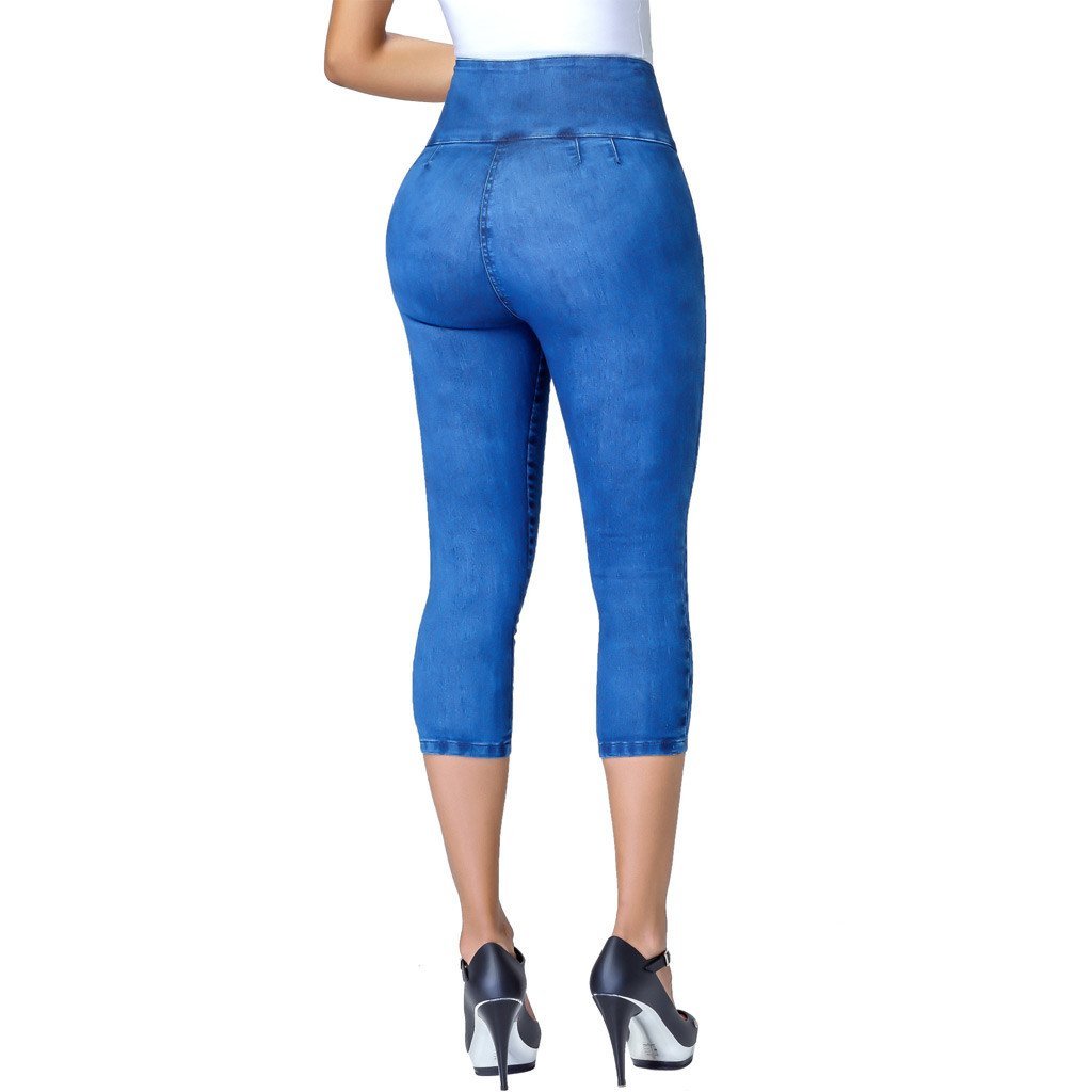 Lowla 239257 Jeans Capri Colombianos Levanta Cola con Faja Interna